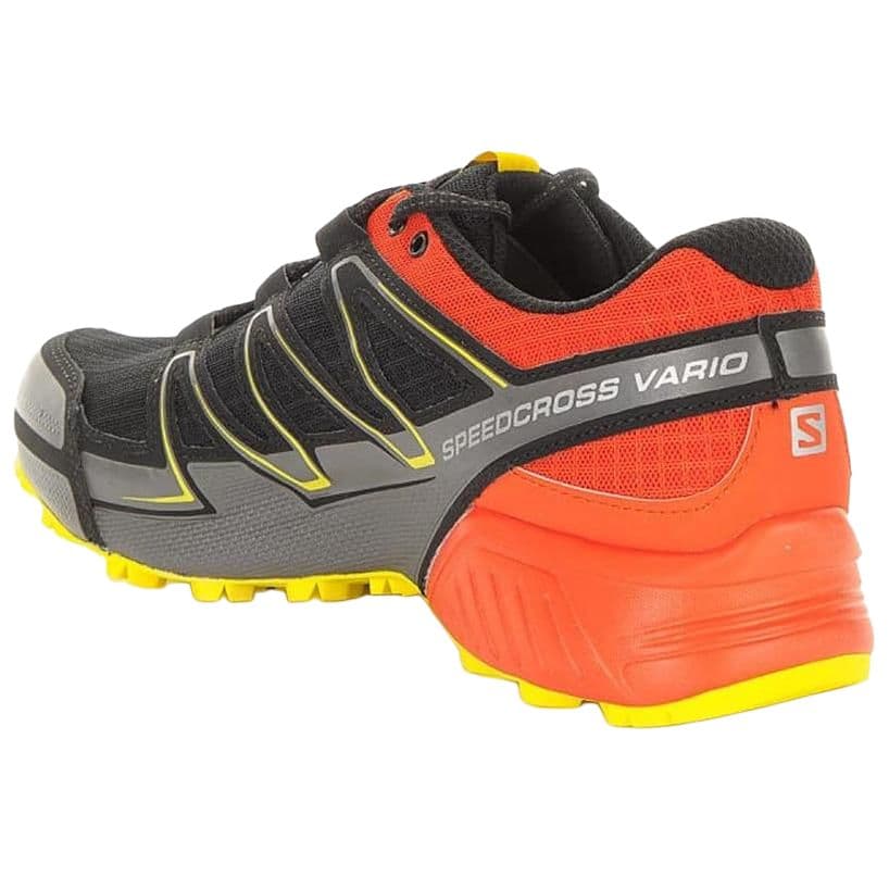 Кроссовки для бега SALOMON Speedcross Vario Амортизация Противоскользящие Низкие Беговые Кроссовки Мужские Черные и Оранжевые - изображение 2