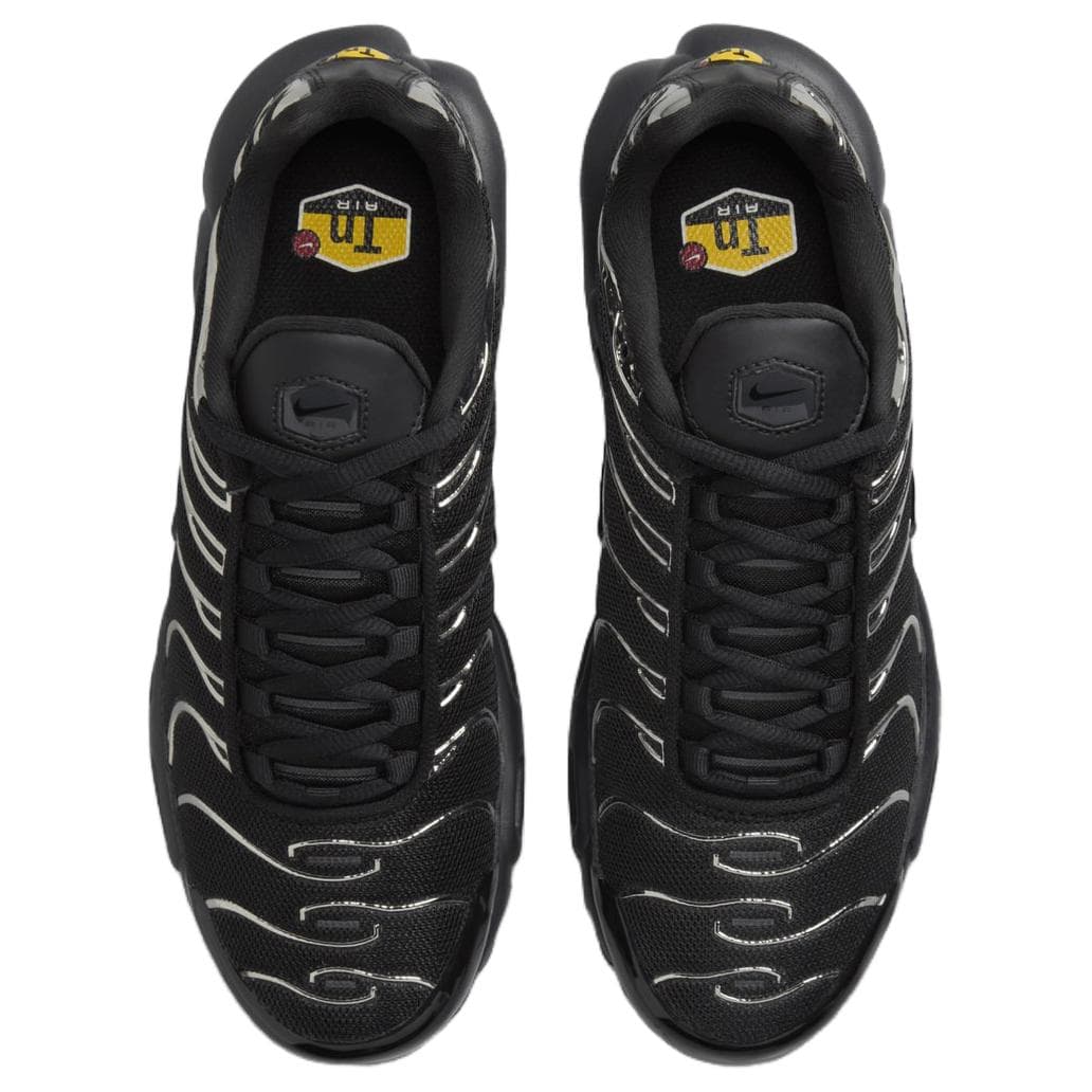 Кроссовки для бега Nike Air Max Plus Mesh кожа дышащая поддержка низкий топ беговые кроссовки женские черные - изображение 4