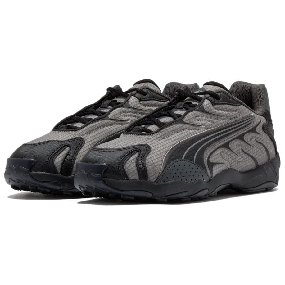 Кроссовки для бега PUMA Inhale Устойчивые к истиранию Низкие повседневные городские кроссовки для бега Унисекс Серый Черный - изображение 3