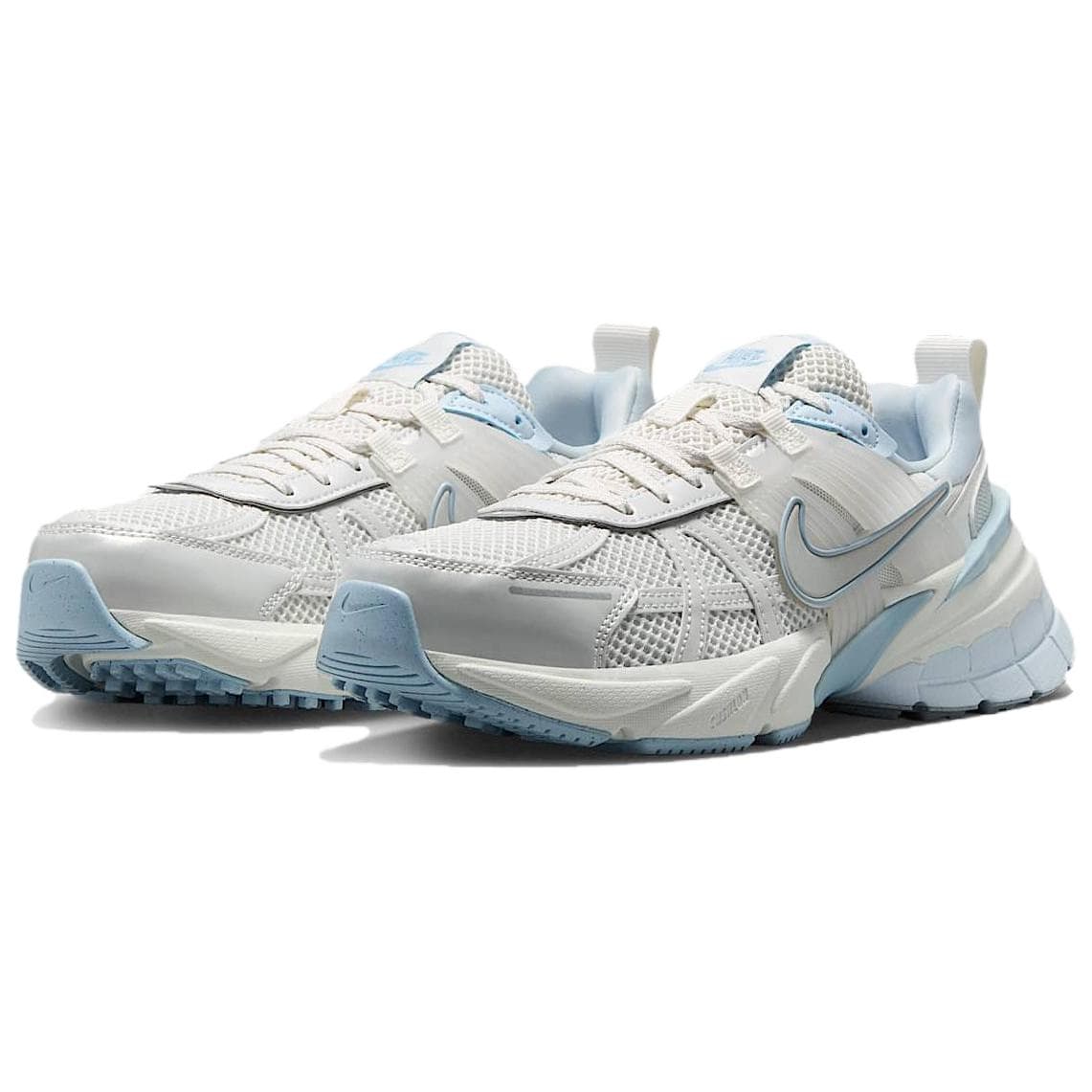 Кроссовки для бега NIKE V2K Run Дышащий Low Топ Повседневные кроссовки для бега Women's White Серый - изображение 3