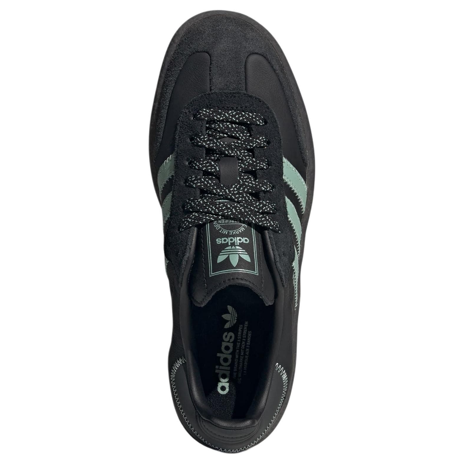 Кроссовки Adidas Originals SAMBAE Low Топ Повседневная обувь Женские Черно-зеленый - изображение 5
