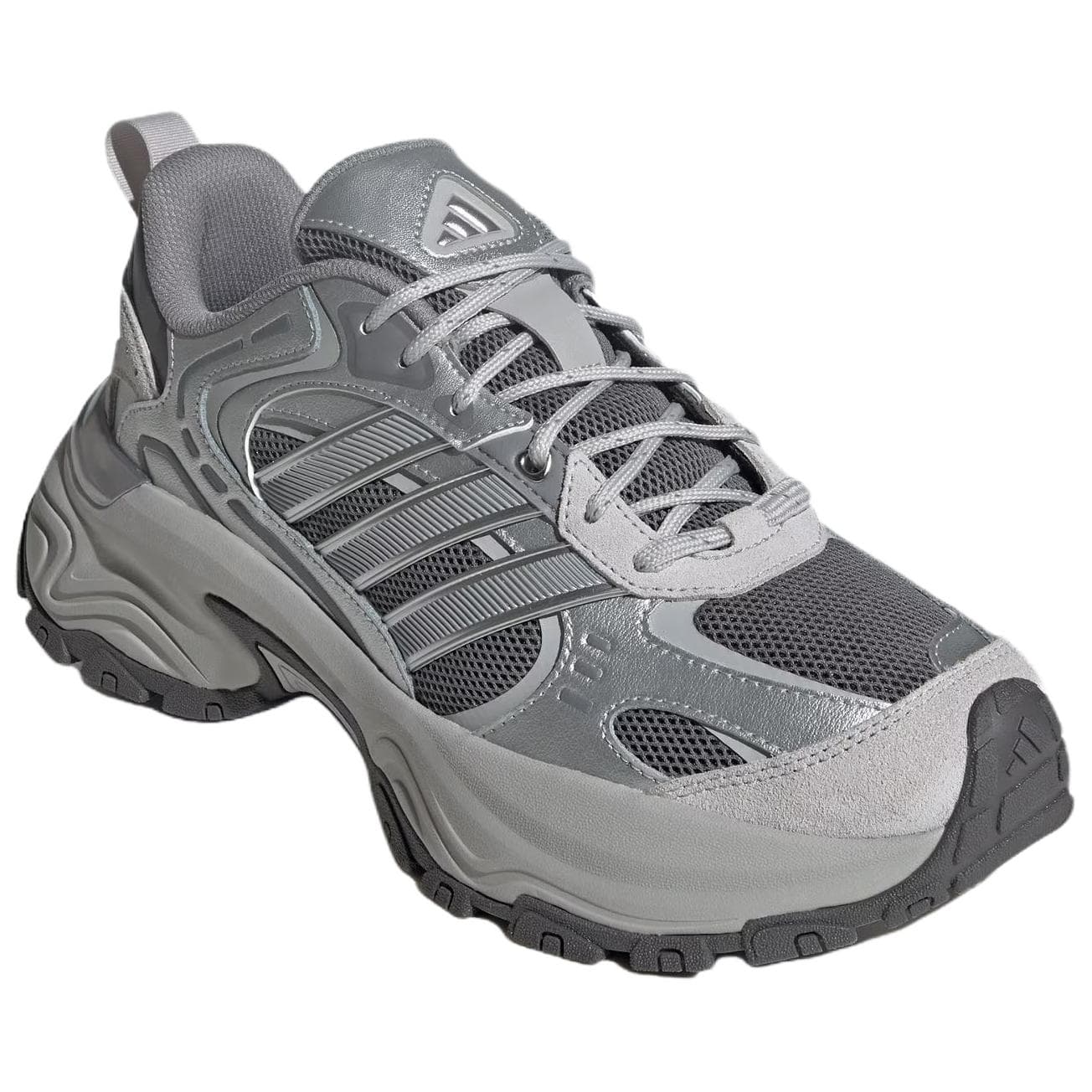 Кроссовки Adidas SHADOW FEVER Low Топ Кроссовки с Толстой Подошвой Унисекс Серебристо-Серый - изображение 3