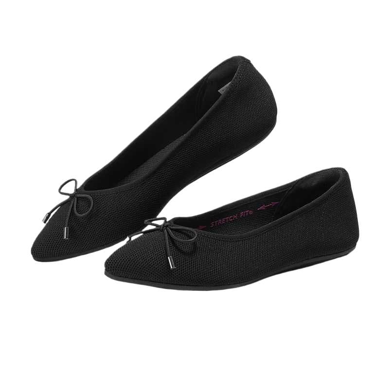 Тапочки Skechers CLEO POINT Сетчатая ткань Женские повседневные туфли Женские Черный - изображение 3