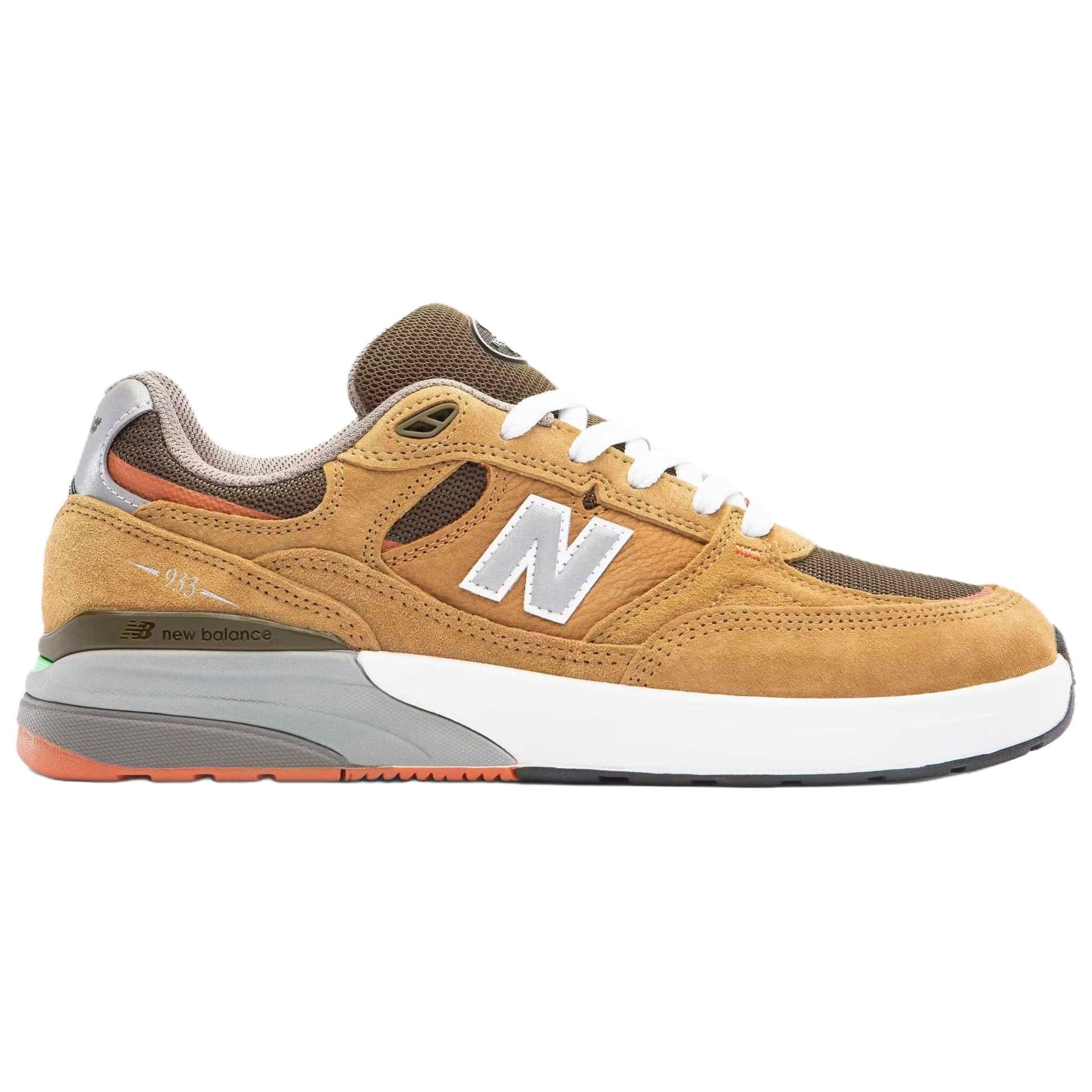 Кроссовки для бега New Balance NB Numeric 933 Low Top Повседневные беговые кроссовки Унисекс Коричневый - изображение 2