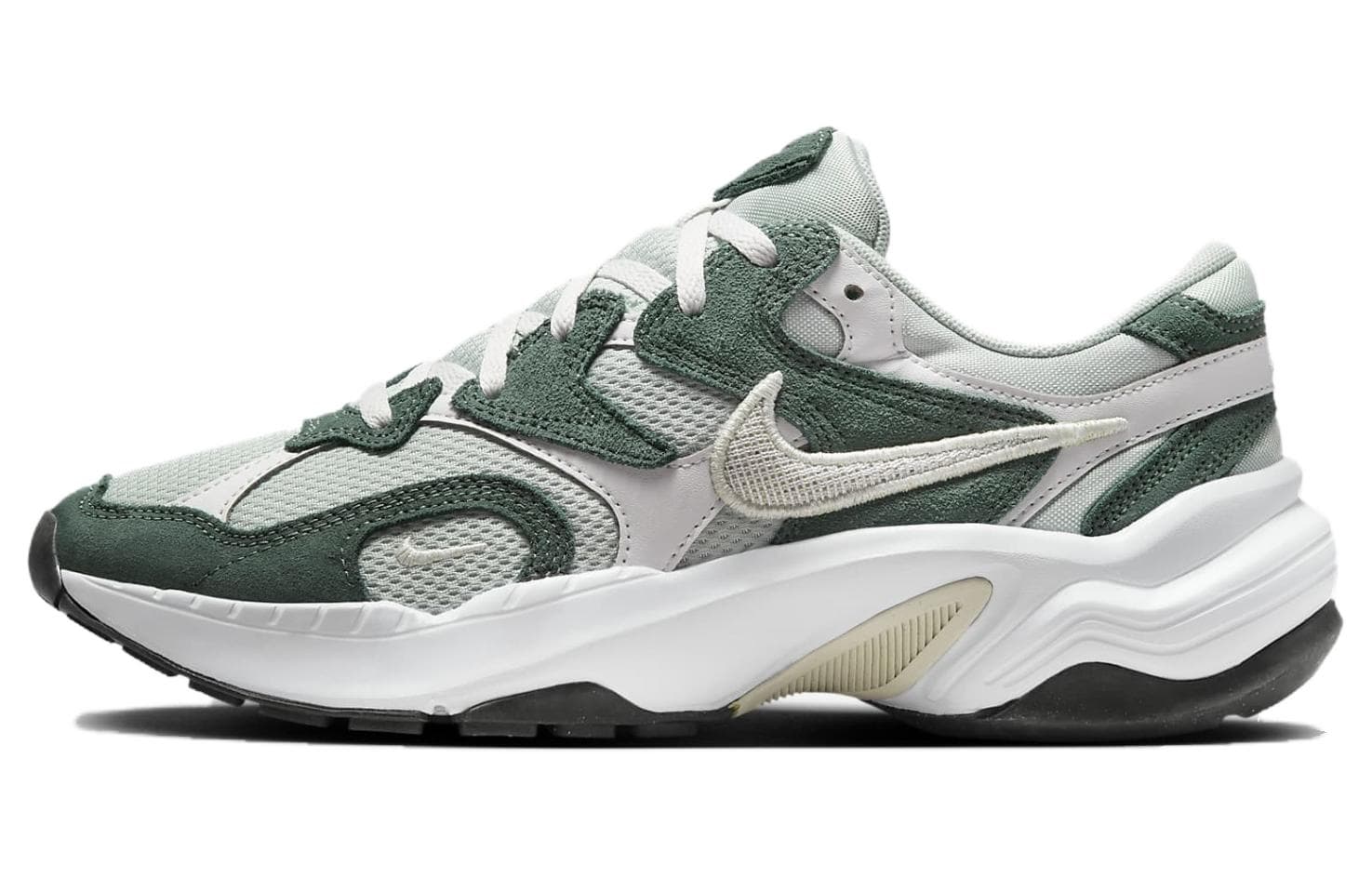 Кроссовки Nike AL8 Удобные Круглые Палец Дышащие Низкие Кроссовки для Бега Женские Белые Зеленые - изображение 1