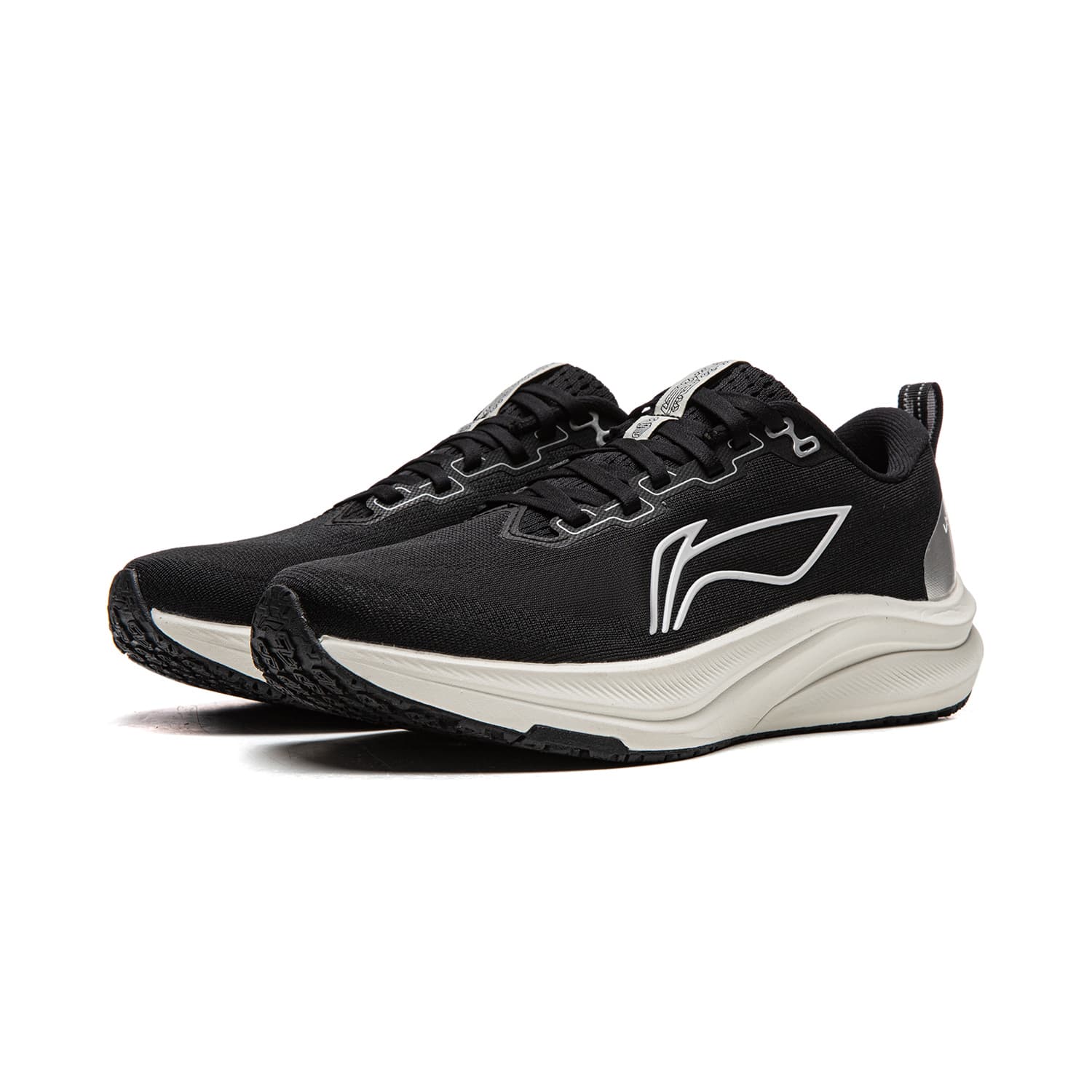 Кроссовки для бега Li-Ning LINING Cloud Беговые кроссовки для физкультурного зачета с амортизацией, противоскользящей износостойкой подошвой, дышащие и легкие с технологией отскока, мужские, черные - изображение 3