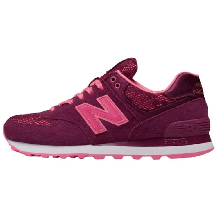Кроссовки для бега New Balance NB 574 Устойчивые к истиранию низкие беговые кроссовки женские темно-фиолетовые розовые - изображение 1