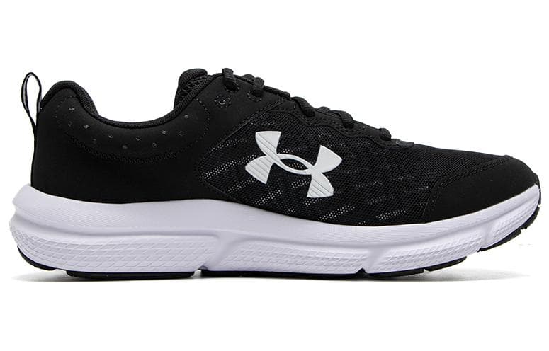 Кроссовки для бега Under Armour Charged Assert 10 Сетчатая ткань Низкий топ ТРЕНИРОВОЧНАЯ БЕЖЕВАЯ БЕЛАЯ Обувь Мужская Черный Белый - изображение 2