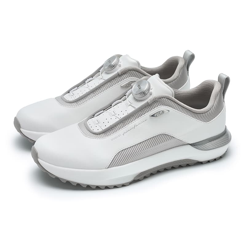 Кроссовки для гольфа FILA Устойчивая к истиранию низкая мужская обувь для гольфа ярко-белая - изображение 2