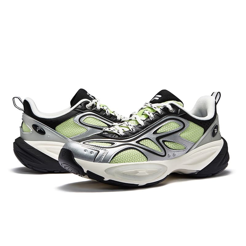 Кроссовки для бега FILA FUSION BUZZARD II Meteorite Shoes 2 Low Топ Повседневные беговые кроссовки Мужские Зеленый Серебристый - изображение 4
