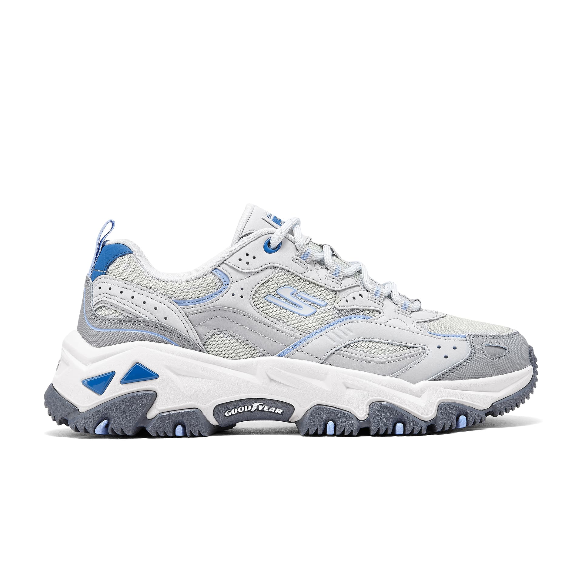 Кроссовки Skechers D'LITES Hiker Амортизация Низкие Кроссовки Женский Светло-Серый - изображение 2