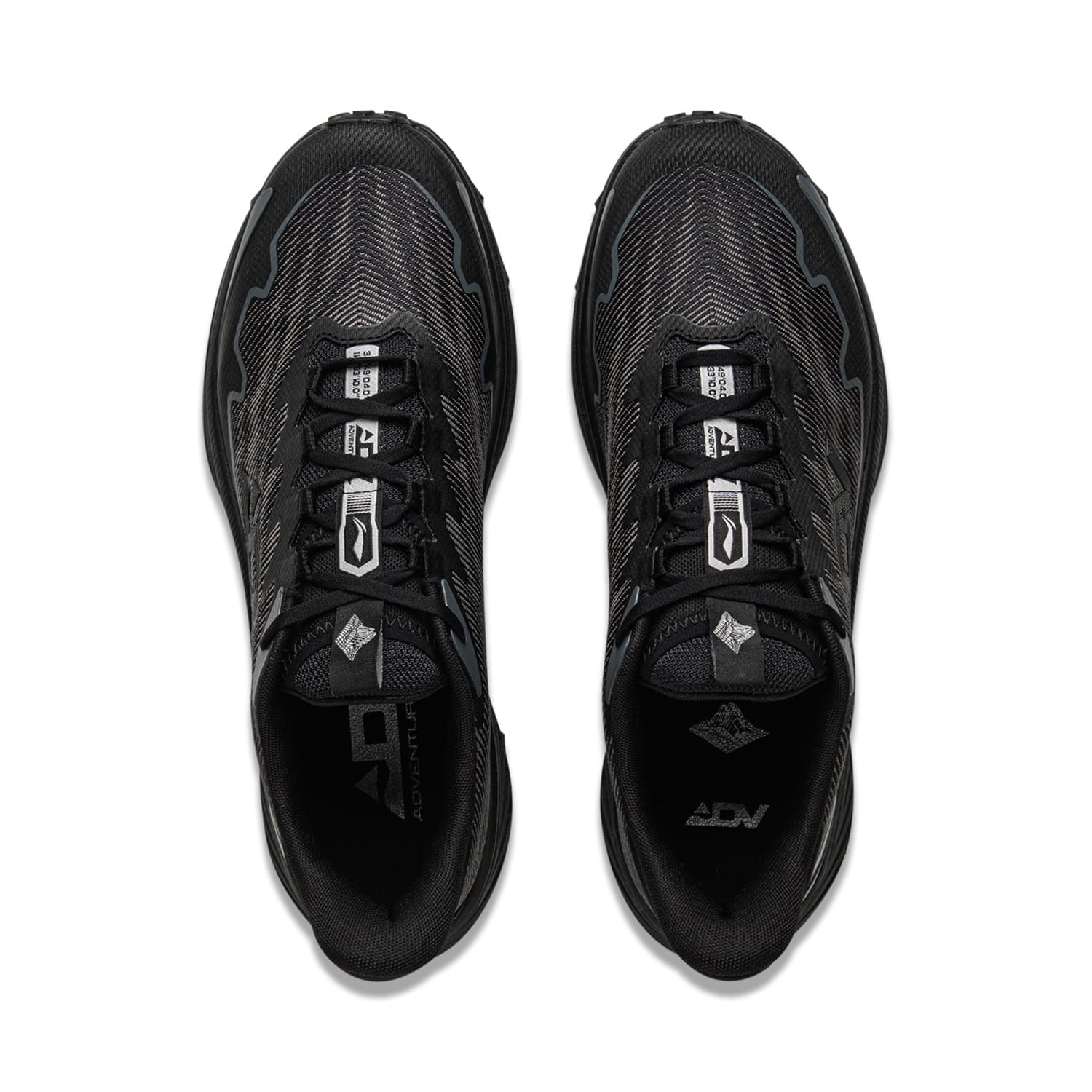 Кроссовки для бега Li-Ning LINING Cloud На открытом воздухе Альпинизм Поход Повседневный Мягкий Покрытие на платформе Увеличение роста Удобный TPU Текстиль Лоу-топы Трэиловый бег Беговые кроссовки Мужской Черно-серый - изображение 4