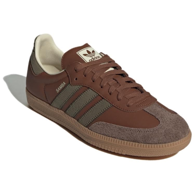 Кроссовки Adidas Originals Samba OG Low Топ Кеды немецкой армии (GAT) Унисекс Коричневый - изображение 3