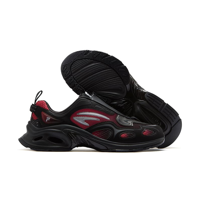 Кроссовки для бега FILA FUSION Текстиль Синтетическая кожа Низкие кроссовки для бега Мужские Черные Красные - изображение 7