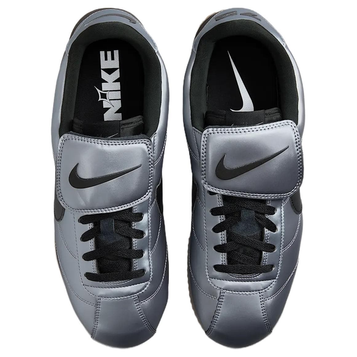 Кроссовки для бега Nike Cortez Спилок коровьей кожи искусственная кожа низкий топ беговые кроссовки мужской серебряный - изображение 4