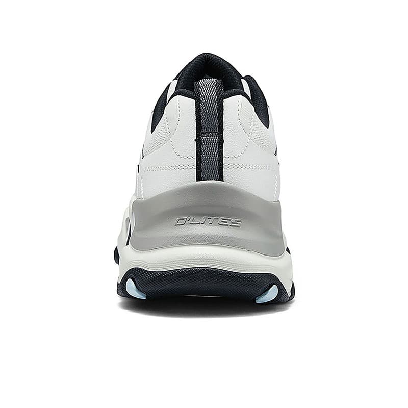 Кроссовки Skechers D'LITES 5,0 Устойчивые к истиранию Амортизация Поддержка Легкий Низкий Верх Подошва Мужские Серый Белый - изображение 4