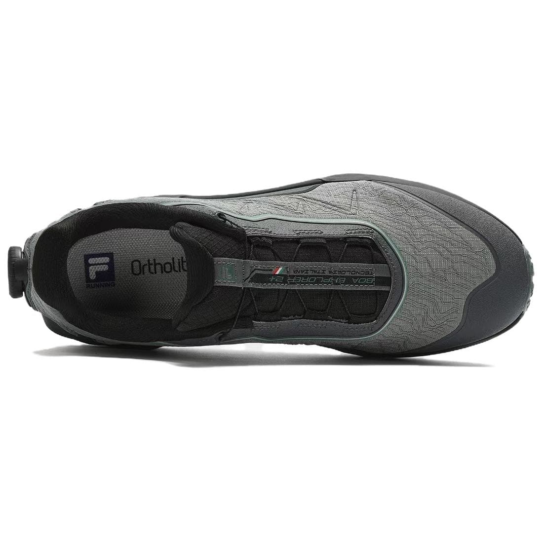 Кроссовки для бега FILA BOA EXPLORER 2 Низкие Кроссовки для Трейл Бег Мужские Серый Зеленый - изображение 3