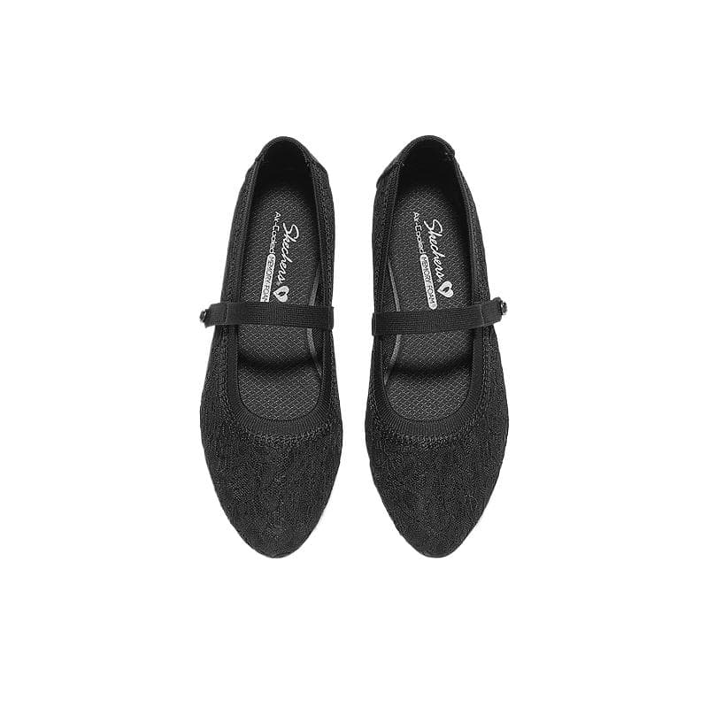 Тапочки Skechers Cleo 2,0 Удобная Женская Повседневная Обувь Женская Чисто Черная - изображение 4