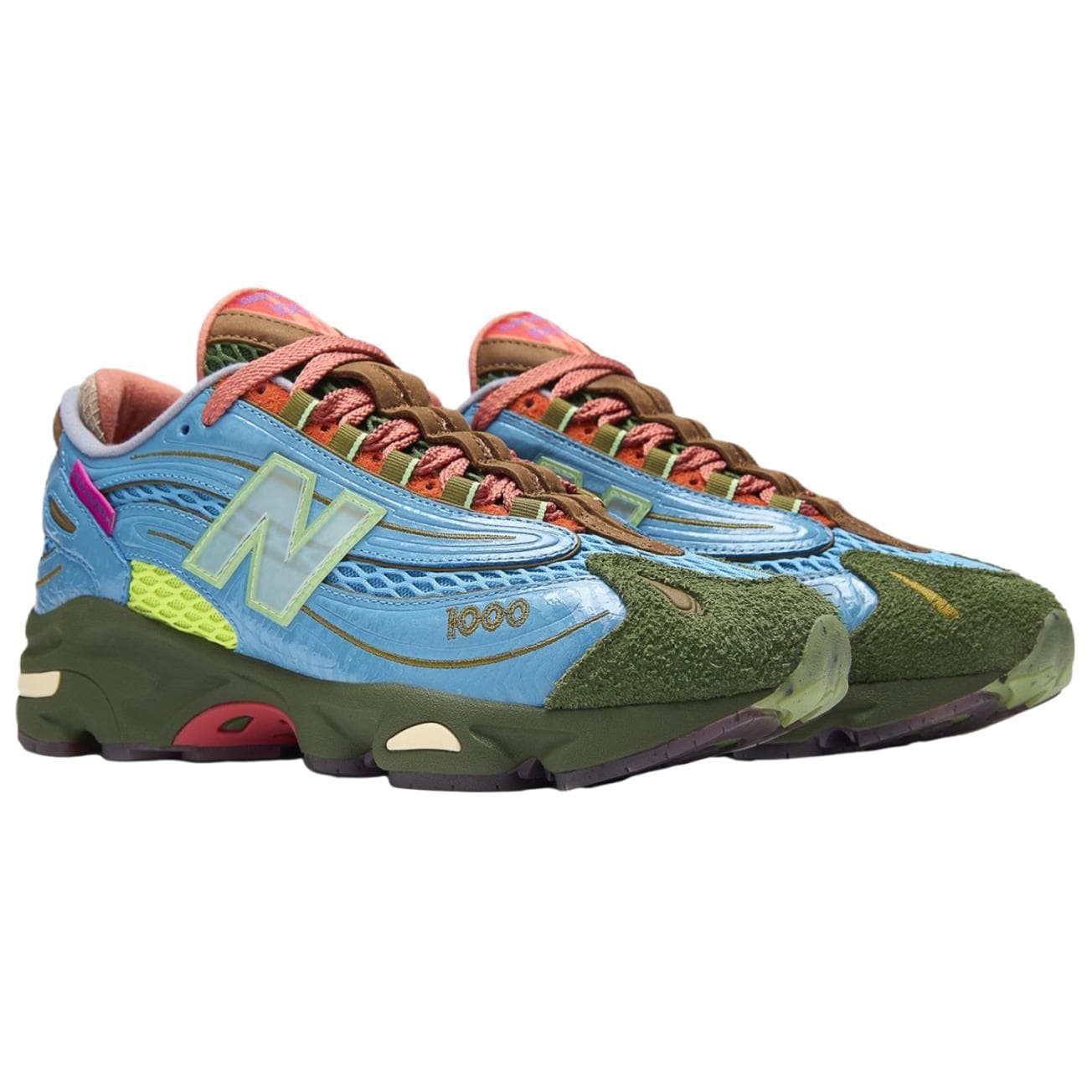 Кроссовки для бега Salehe Bembury x New Balance NB 1000 Устойчивые к истиранию низкие повседневные беговые кроссовки унисекс синие - изображение 3