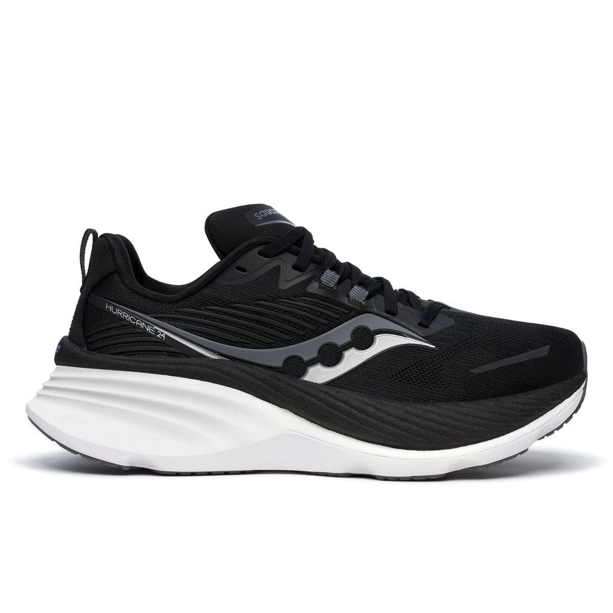 Кроссовки для бега Saucony Hurricane 24 противоскользящие низкие беговые кроссовки для женщин черные широкая нога - изображение 2