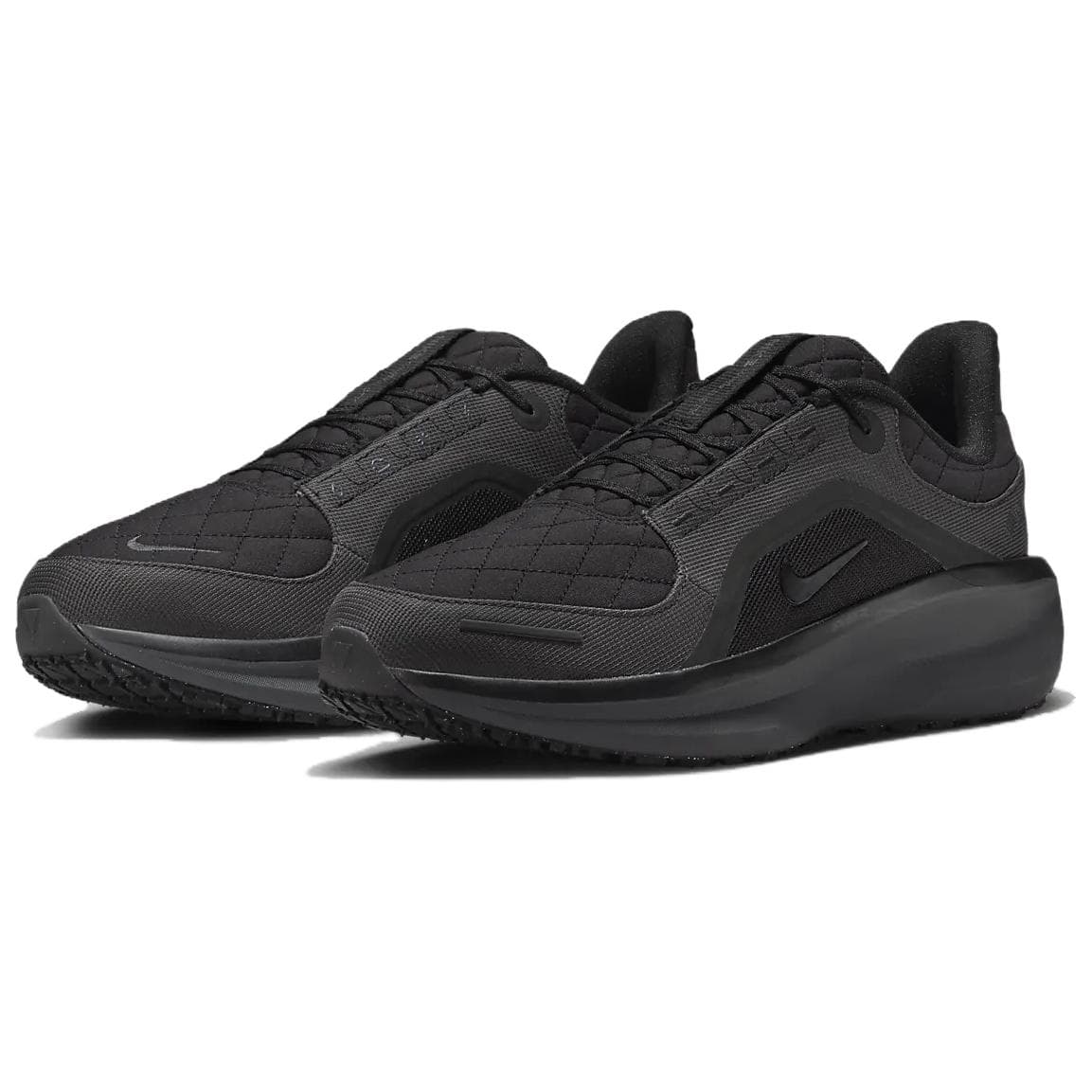 Кроссовки для бега Nike Winflo 11 Полиэстер Волокно Низкий Топ Беговые Кроссовки Мужские Черные - изображение 2