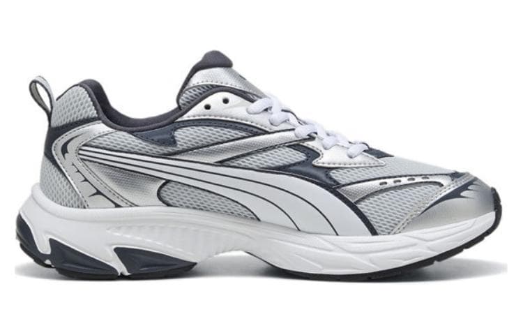 Кроссовки PUMA Morphic Текстиль Искусственная кожа Дышащий Низкий верх Масло для ногтей Кроссовки унисекс Серый Белый Черный - изображение 2