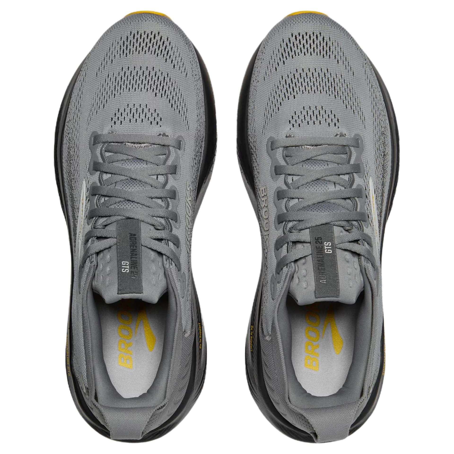 Кроссовки для бега Brooks Adrenaline GTS 25 Мягкий и Комфортный Дышащий Поддерживающие Повседневные Беговые Кроссовки Мужские Серые - изображение 4