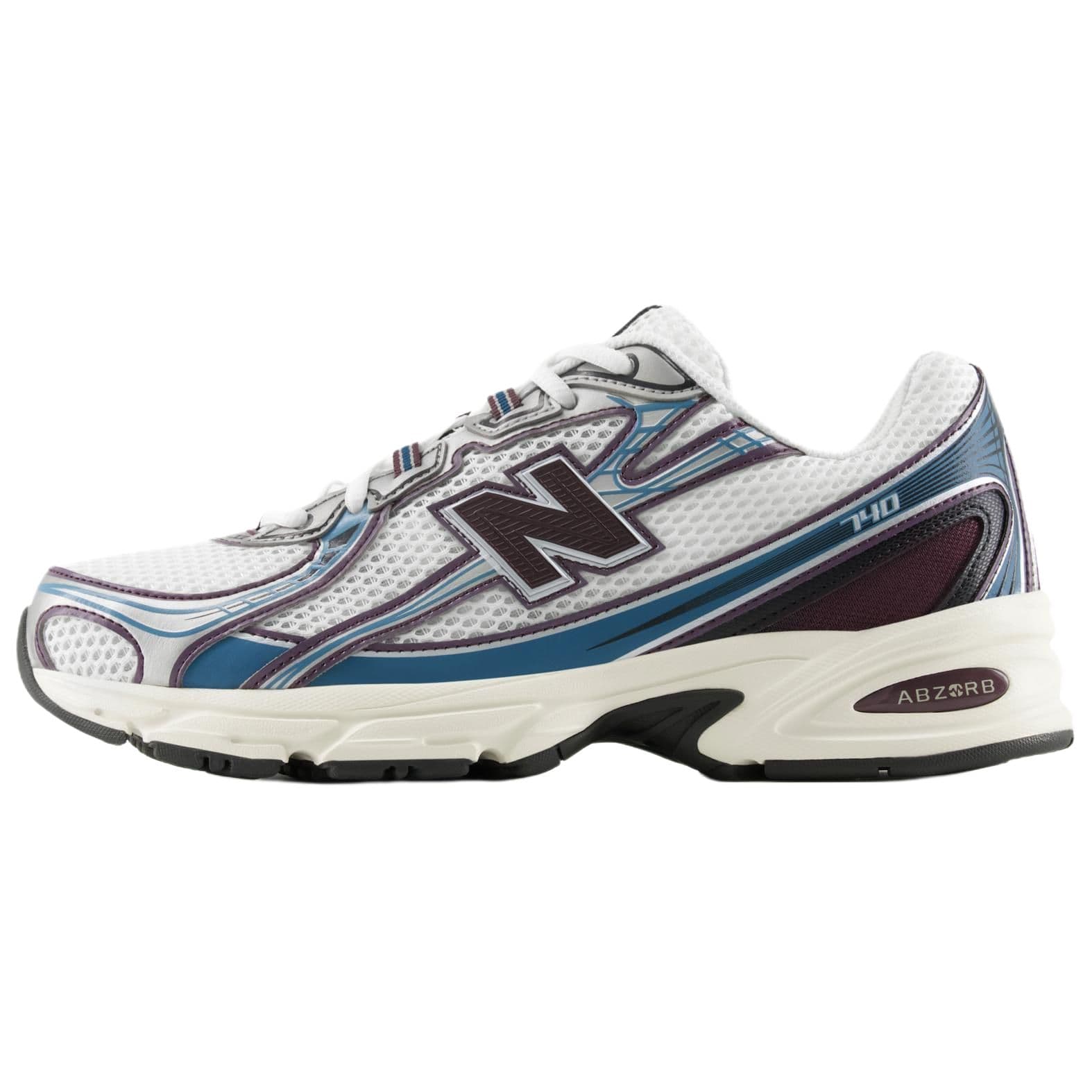 Кроссовки для бега New Balance NB 740 Low Top Беговые кроссовки Унисекс Белый Синий - изображение 1