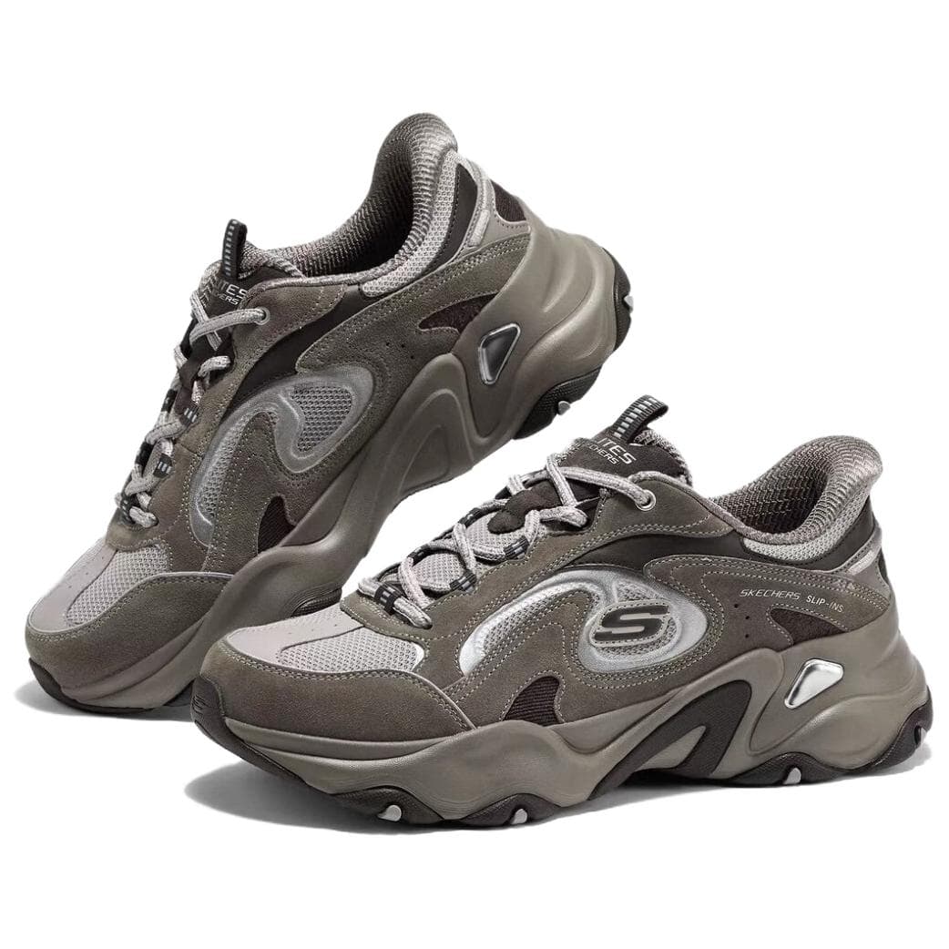 Кроссовки Skechers D'LITES 5,0 Low Топ Масло-Подошва Кроссовки Мужские Угольный Серый Черный - изображение 3