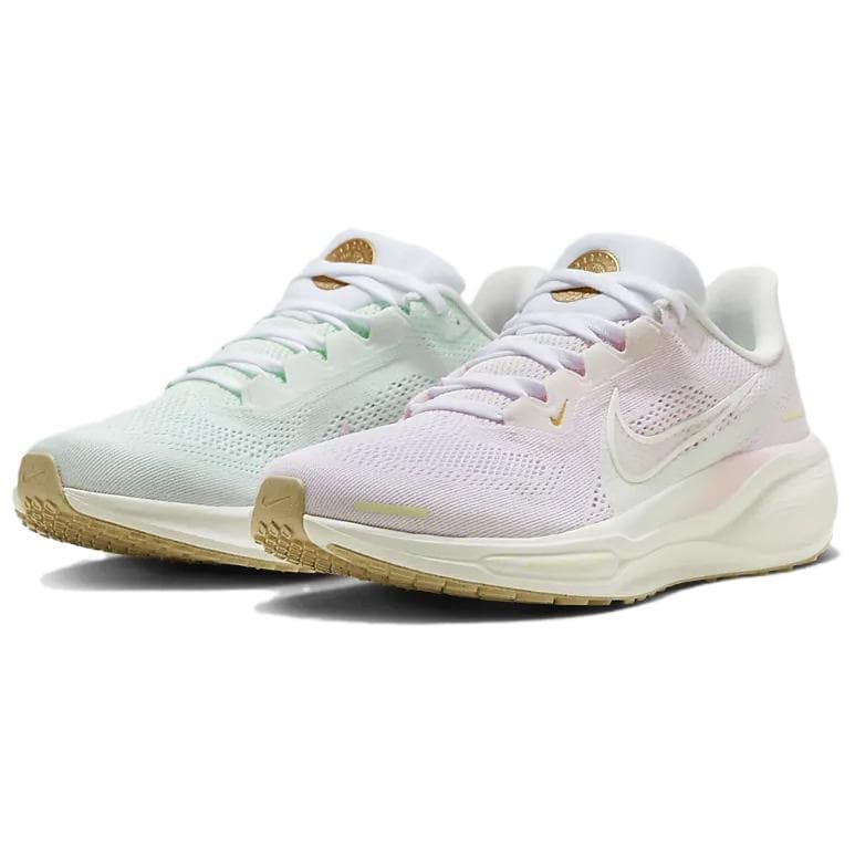 Кроссовки для бега NIKE Pegasus 41 Дышащий Low Топ Беговые кроссовки Женские Несовпадающие Зеленый розовый - изображение 1
