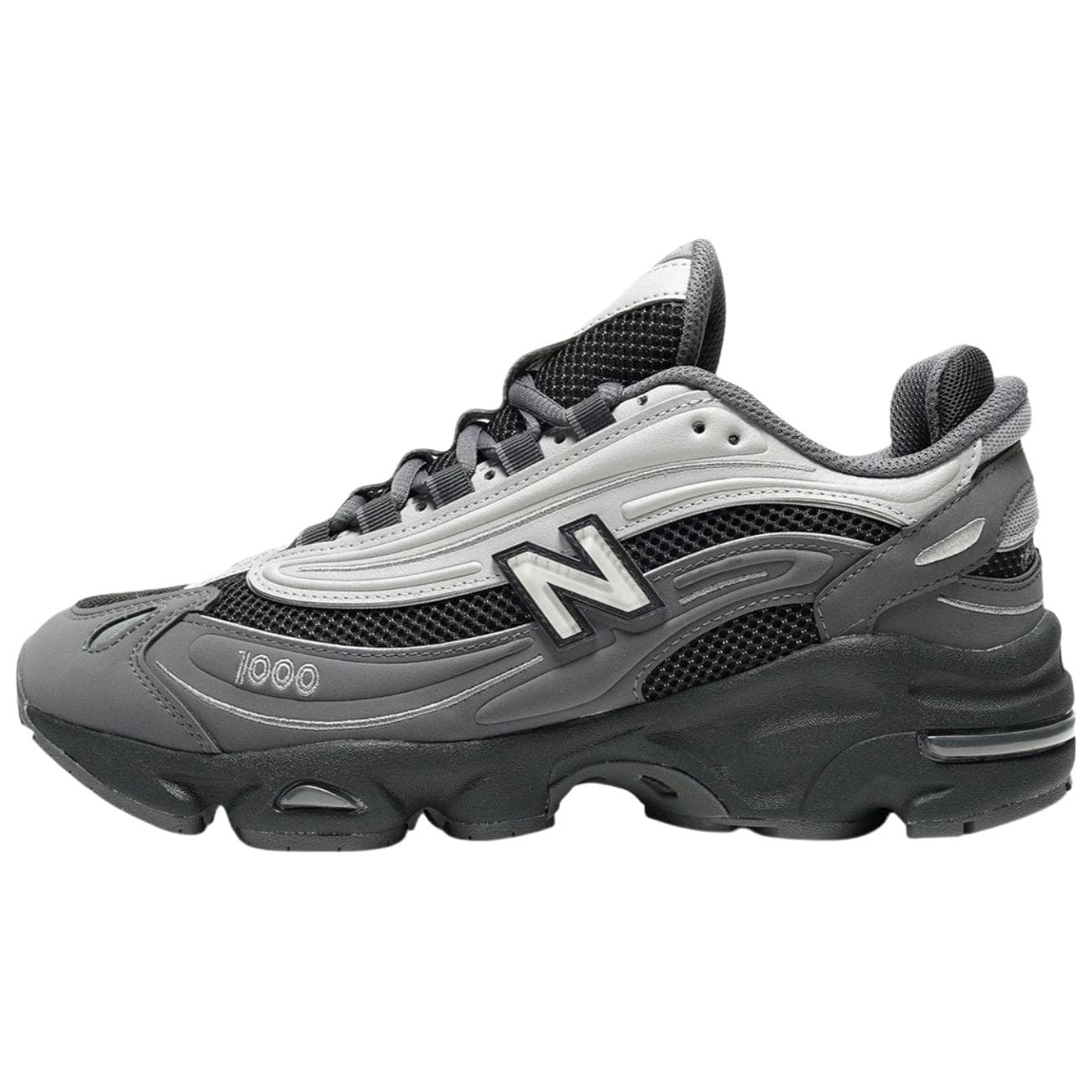 Кроссовки для бега New Balance NB 1000 Дышащая Поддержка Низкий Верх Беговые Кроссовки Мужские Серый Белый - изображение 1