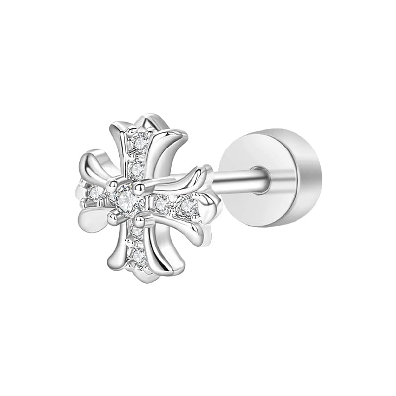 Серьги HMZ Синтетический кубический цирконий Медный сплав + Сталь Игловые серьги-гвоздики Женские - изображение 1