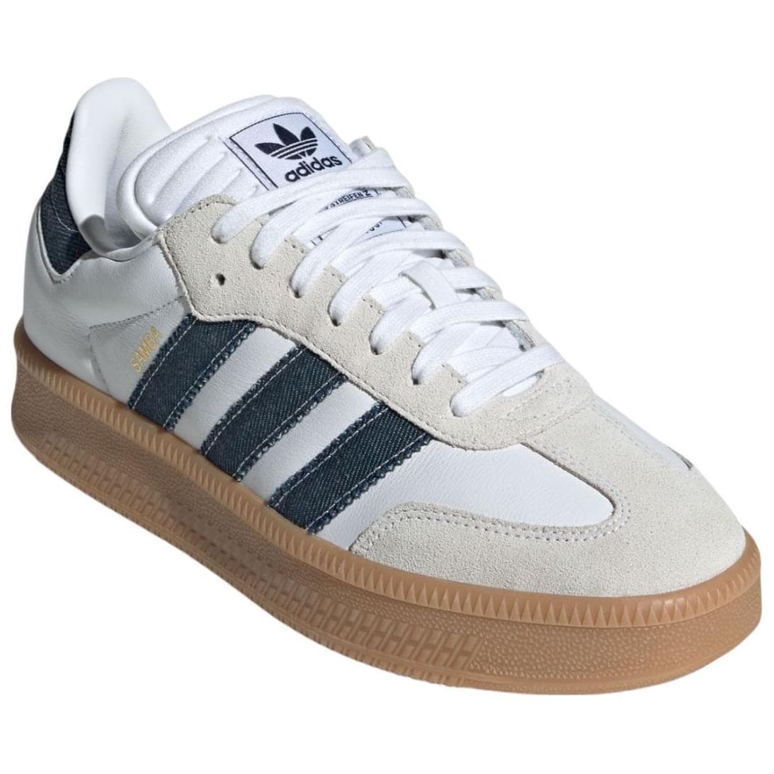 Кроссовки Adidas Originals Samba XLG Лоу-топы Скейтборд Обувь Мужской Белый и синий цвет - изображение 2