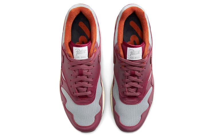 Кроссовки для бега Patta x Nike Air Max 1 "Night Maroon" - изображение 4