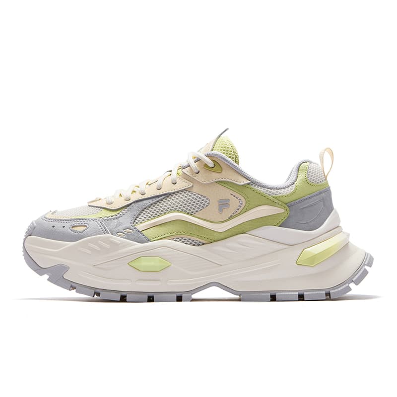 Кроссовки для бега FILA FUSION BIANCO IV Candy Shoes 4 Устойчивые к истиранию низкие повседневные беговые кроссовки Женские Белые Зеленые - изображение 1