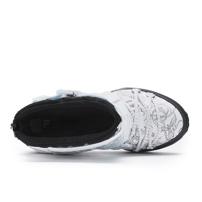 Ботинки уличные James Jean x FILA BOA EXPLORER 2 Устойчивый к истиранию Модный Короткий Аутдор Женские Белый Черный - изображение 3