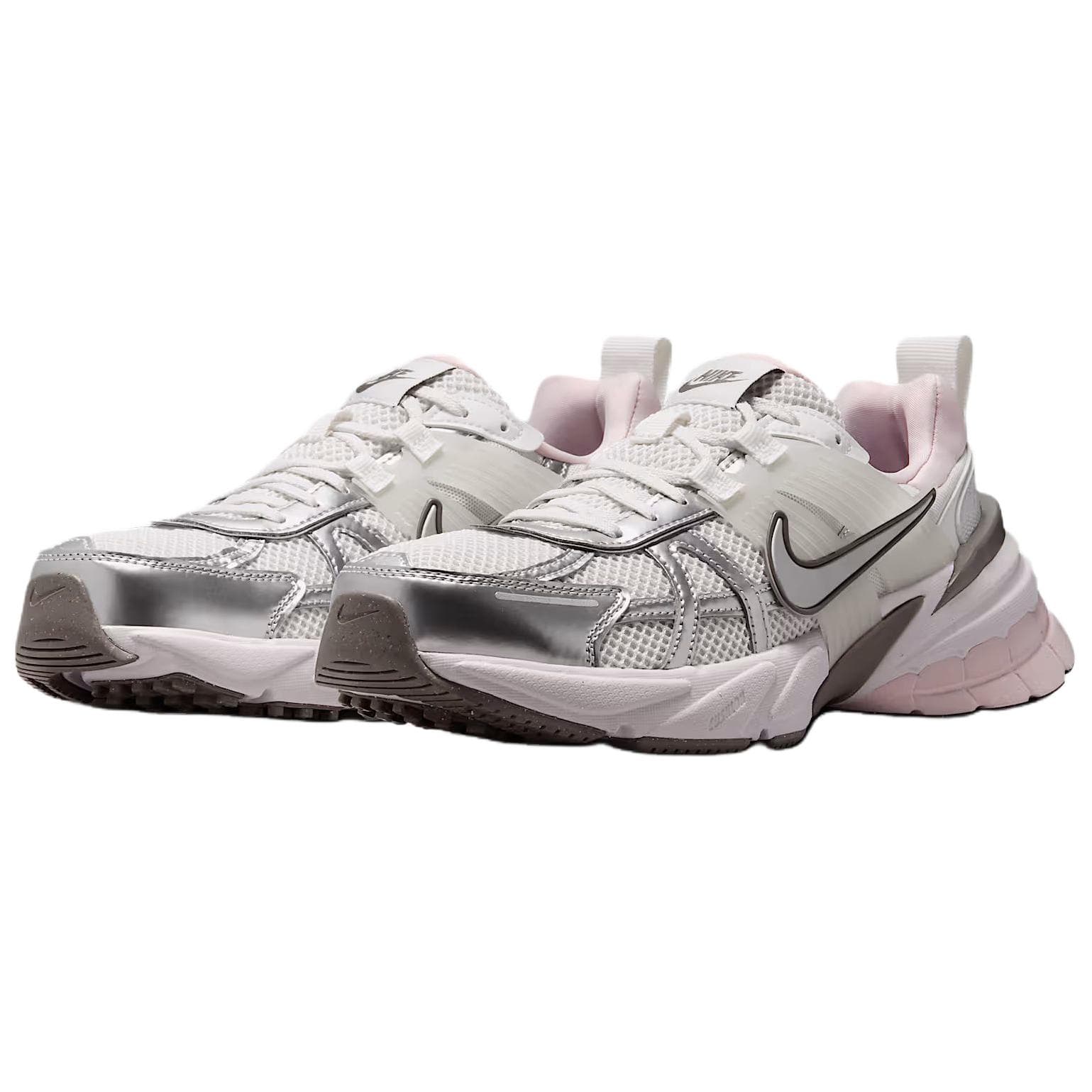 Кроссовки для бега NIKE V2K Run Устойчивый к истиранию Низкий Топ Резиновый Повседневный Беговые Кроссовки Женские Серые - изображение 3
