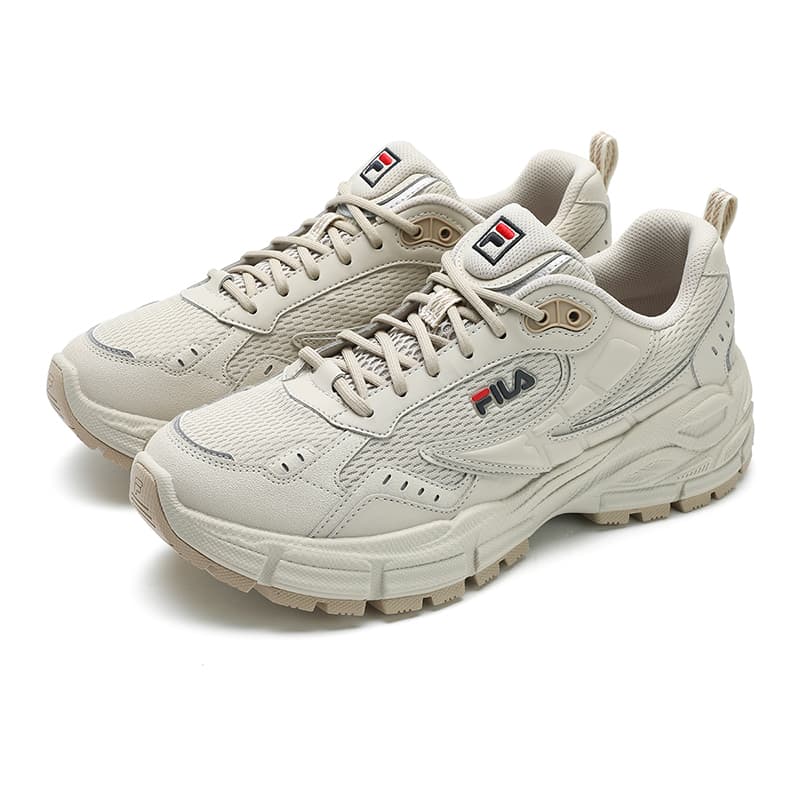 Кроссовки для бега fila С лезвием Текстиль Синтетическая кожа Дышащий Низкий верх Беговые кроссовки Мужской Овсяный коричневый - изображение 3