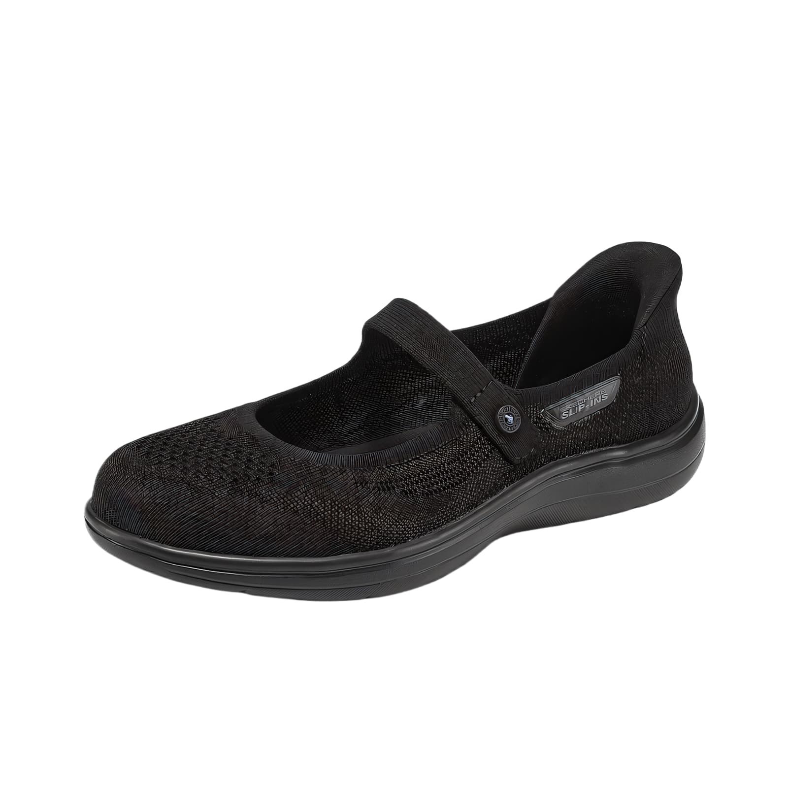 Skechers ON THE GO Ткань Платформа Туфли Мэри Джейн Женские Черные - изображение 2