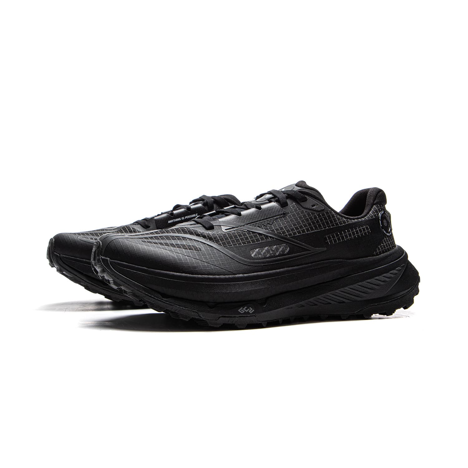 Кроссовки для бега Li-Ning LINING Cloud 2 BOOM FIBER Антискользящая подошва Стабильная поддержка Лоу-топы Кроссовки для трейлраннинга Мужской Черный - изображение 3