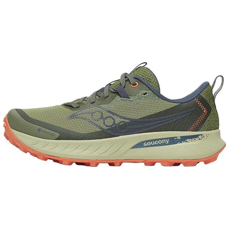 Кроссовки для бега Saucony Peregrine 15 Амортизация Дышащий Амортизация Дышащий Low Топ Беговые кроссовки Унисекс Зелёный - изображение 1