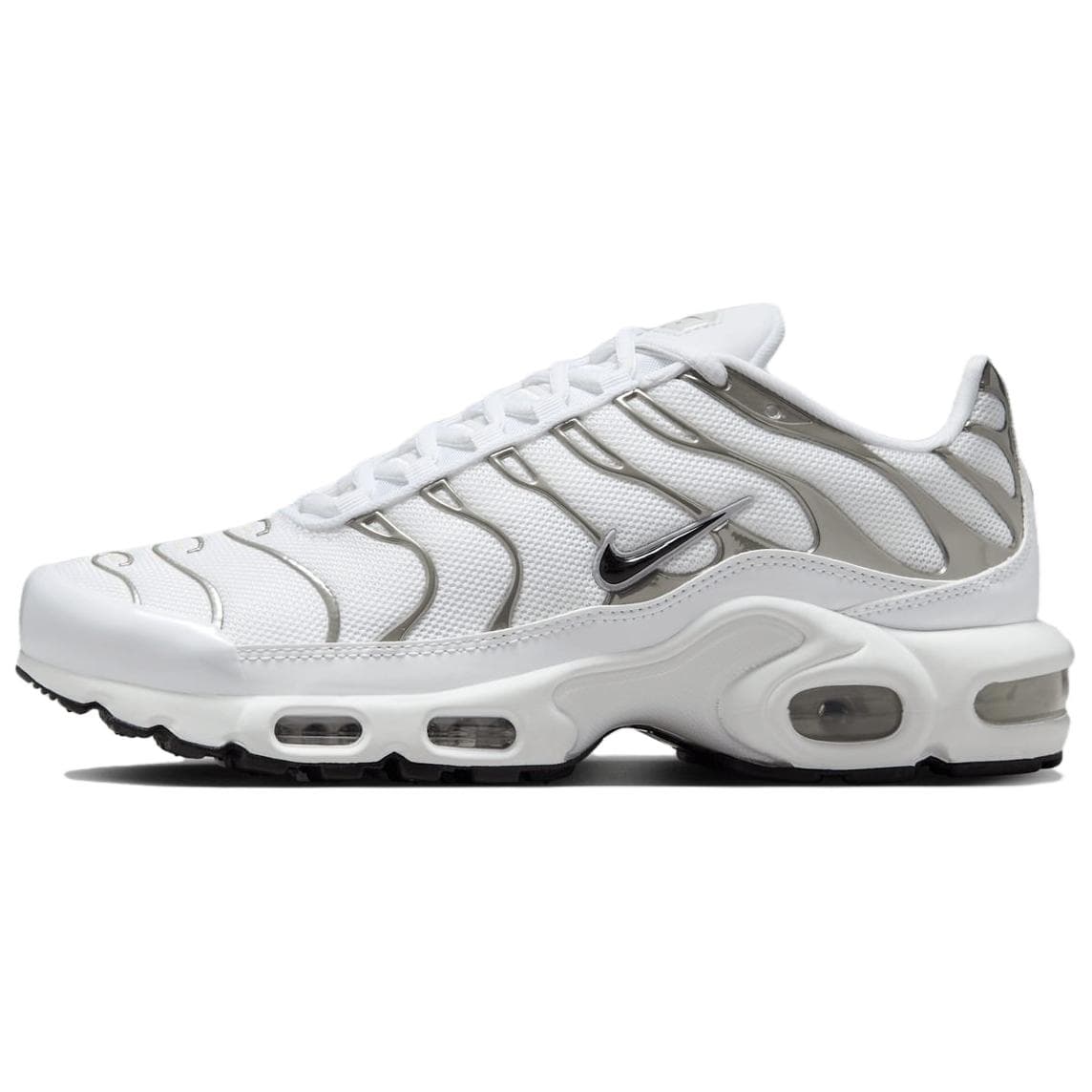 Кроссовки для бега Nike Air Max Plus Дышащая Поддержка Низкий Верх Повседневные Беговые Кроссовки Женские Белый Серебряный - изображение 1