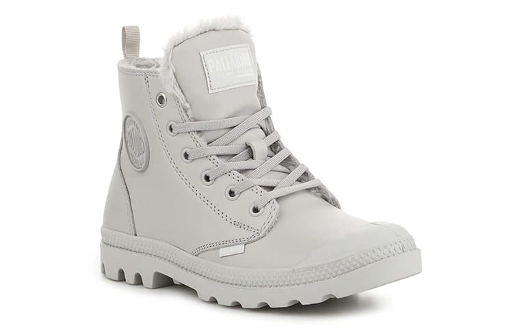 Ботинки уличные Palladium Pampa Hi Zip Leather Light Grey - изображение 3