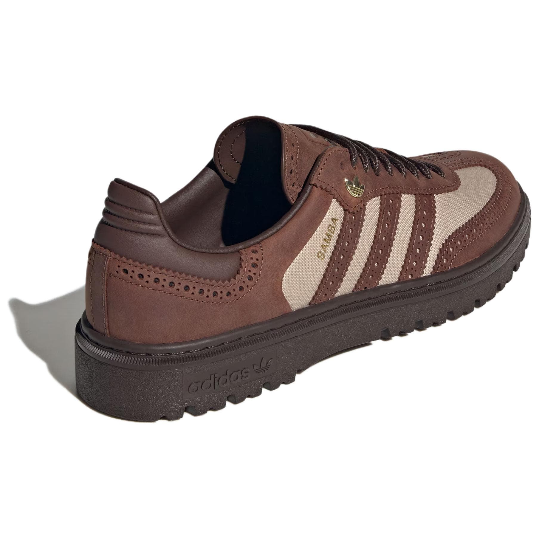 Кроссовки Adidas Originals Samba Немецкие армейские кроссовки Унисекс Темно-коричневый - изображение 5