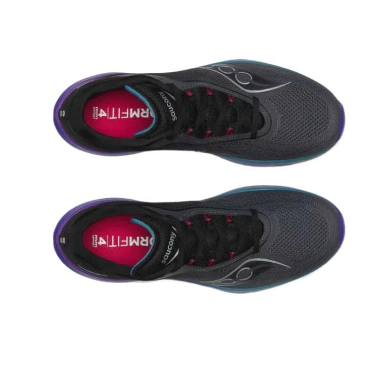 Кроссовки для бега Saucony Kinvara 15 Сетчатая ткань Low Топ Повседневные кроссовки для бега Мужской Черно-фиолетовый - изображение 4