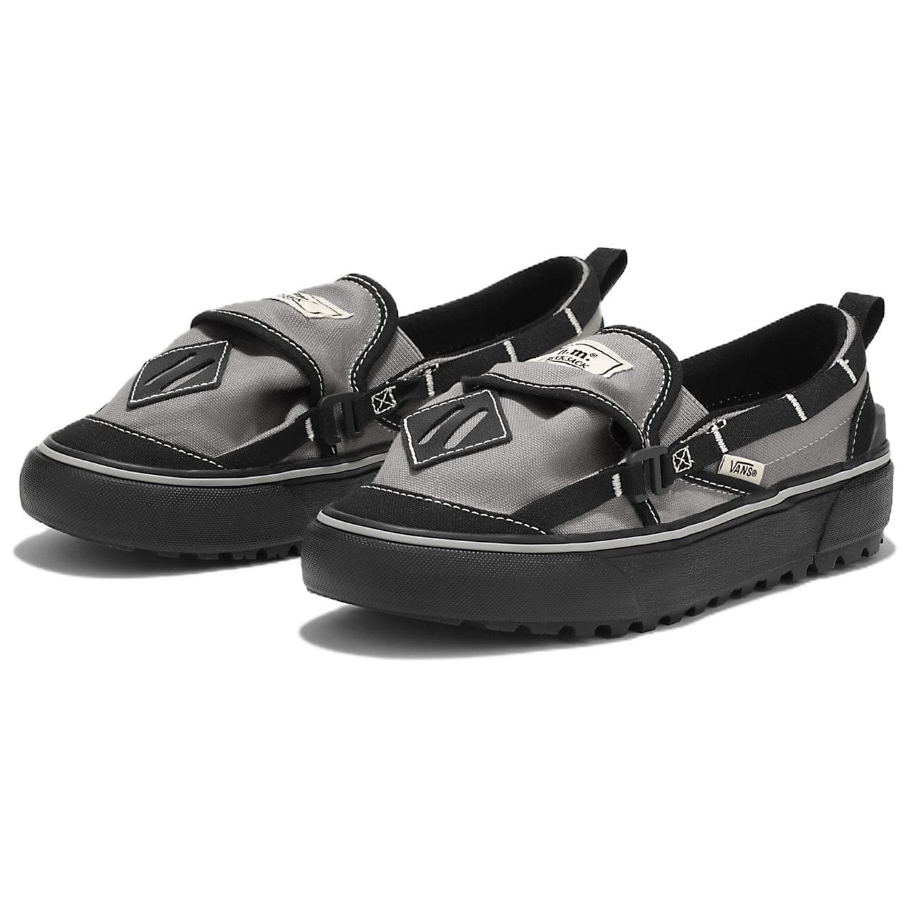 Кроссовки Nicole McLaughlin x Vans Slip-On Low Top Уличная обувь Унисекс Серый Черный - изображение 2
