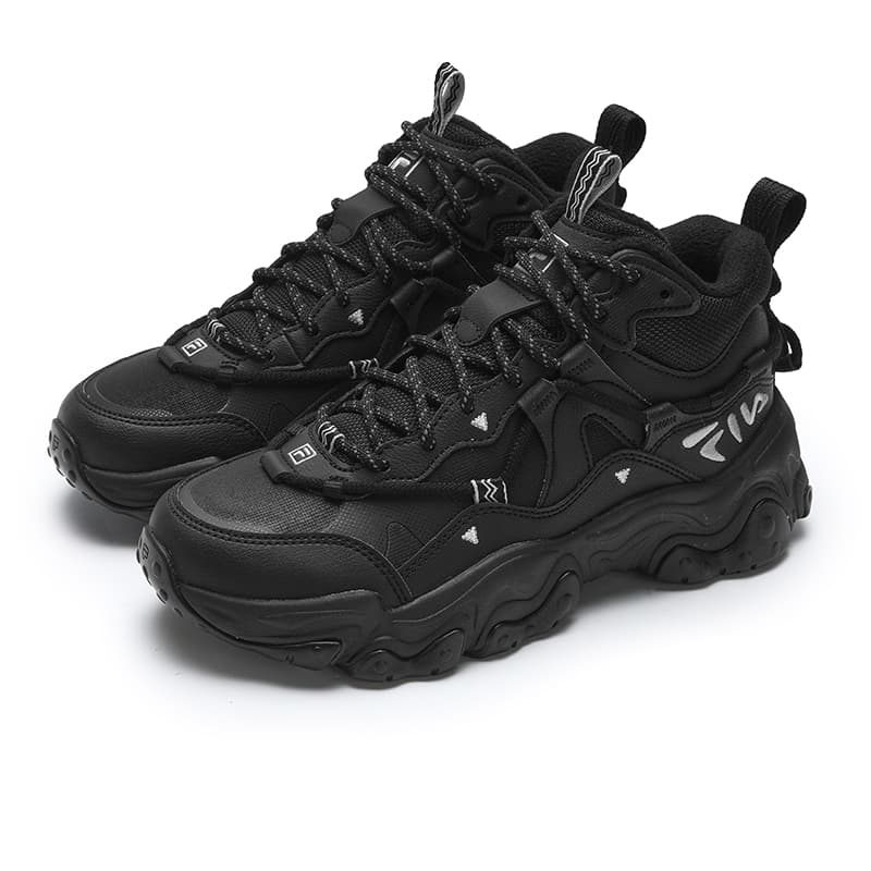 Кроссовки для бега FILA ORIGINALE Износостойкие MID Беговые кроссовки Женские Черные - изображение 3