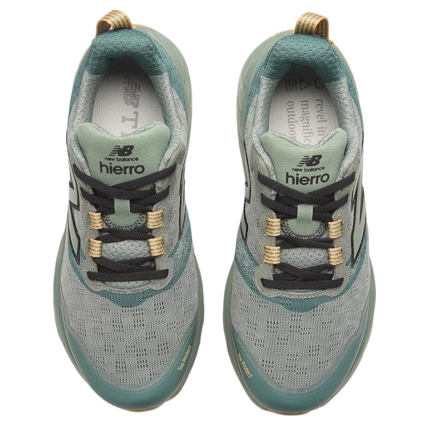 Кроссовки для бега New Balance NB Свежая Пена X Hierro V9 Низкие Кроссовки для Беговых Пути Мужские Зеленые - изображение 4