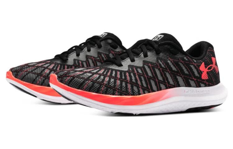 Кроссовки для бега Under Armour Charged Breeze 2 Сухая и Комфортная Ткань Низкие Кроссовки для Бега Женские Черные Красные - изображение 3