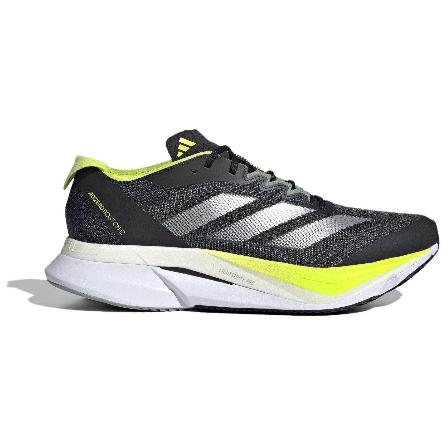 Кроссовки для бега Adidas Adizero Boston 12 Удобный Дышащий Low Топ Беговые кроссовки Мужской Черно-желтый - изображение 2